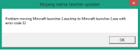 Erreur Mojang Launcher Minecraft Beta.png
