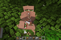Spawning in leaves underneath a hut.png