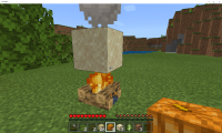 Minecraft Campfire and sand bug.png